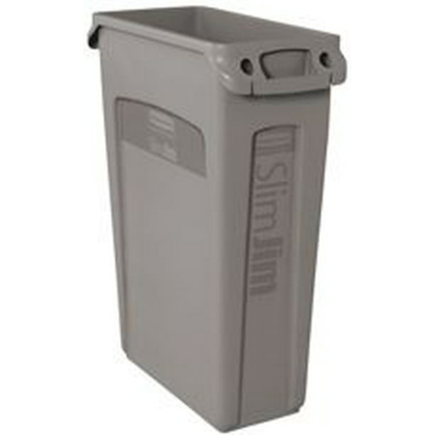 Rubbermaid Slim Jim Waste Container Grey 87 L 